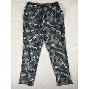 Call Of Duty Pants Mens Medium Green Duck Camo Pajama Lounge Vintage Y2K 2007